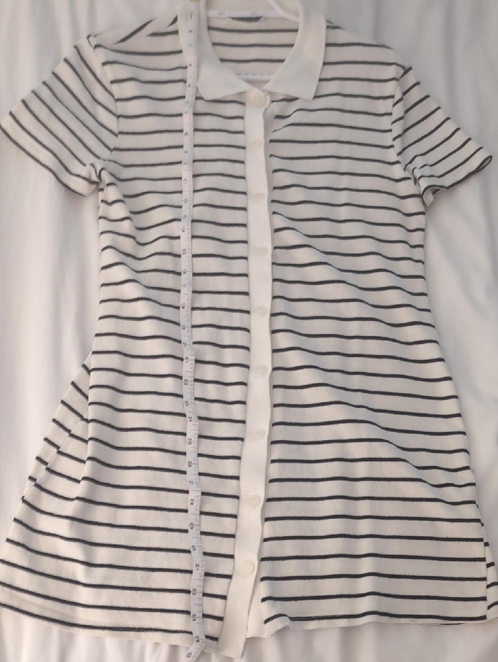 Zara Mini Dress, Cream with Black Stripes - Picture 7 of 8